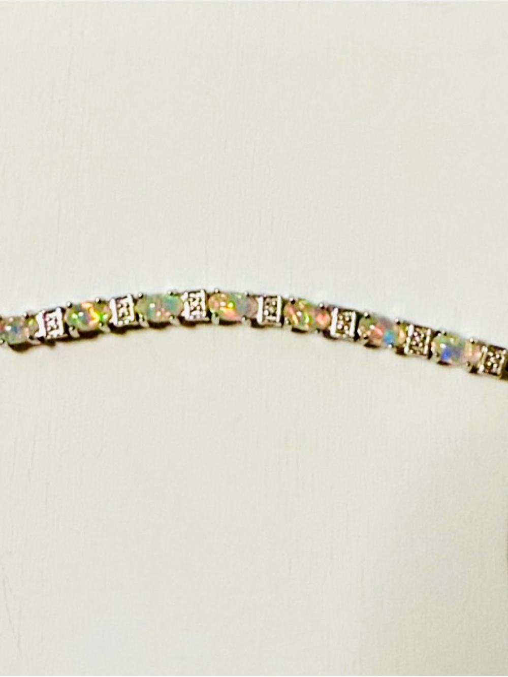 Welo Opal Station Bracelet in Sterling Silver